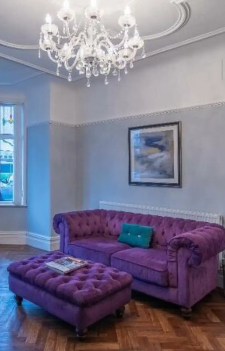 Debenhams set -purple - chesterfield set
