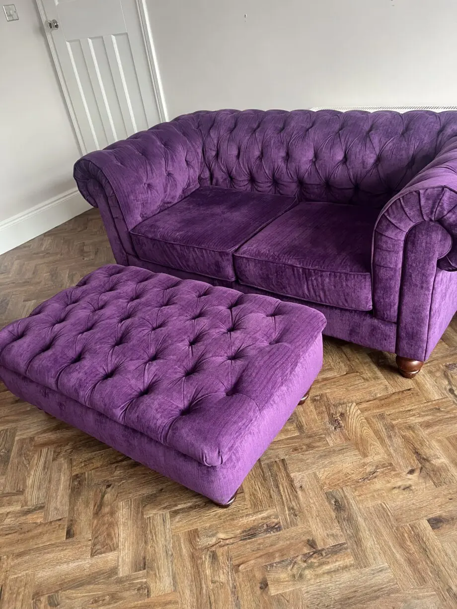 Debenhams set -purple - chesterfield set