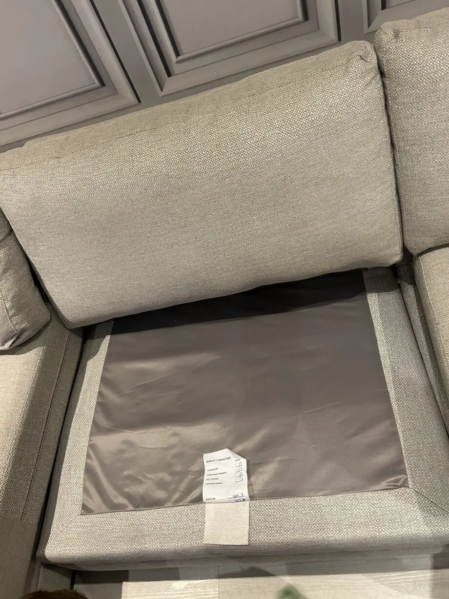 DFS long 3 seater beach corner sofa