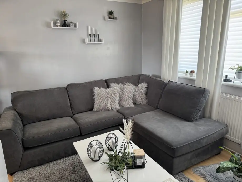 DFS Grey Corner Sofa Bed with Extra Two Seating Sofa