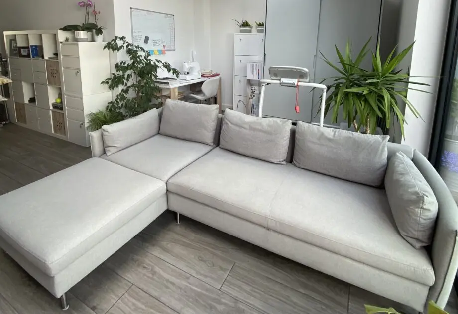 MADE grey sofa bed / corner sofa