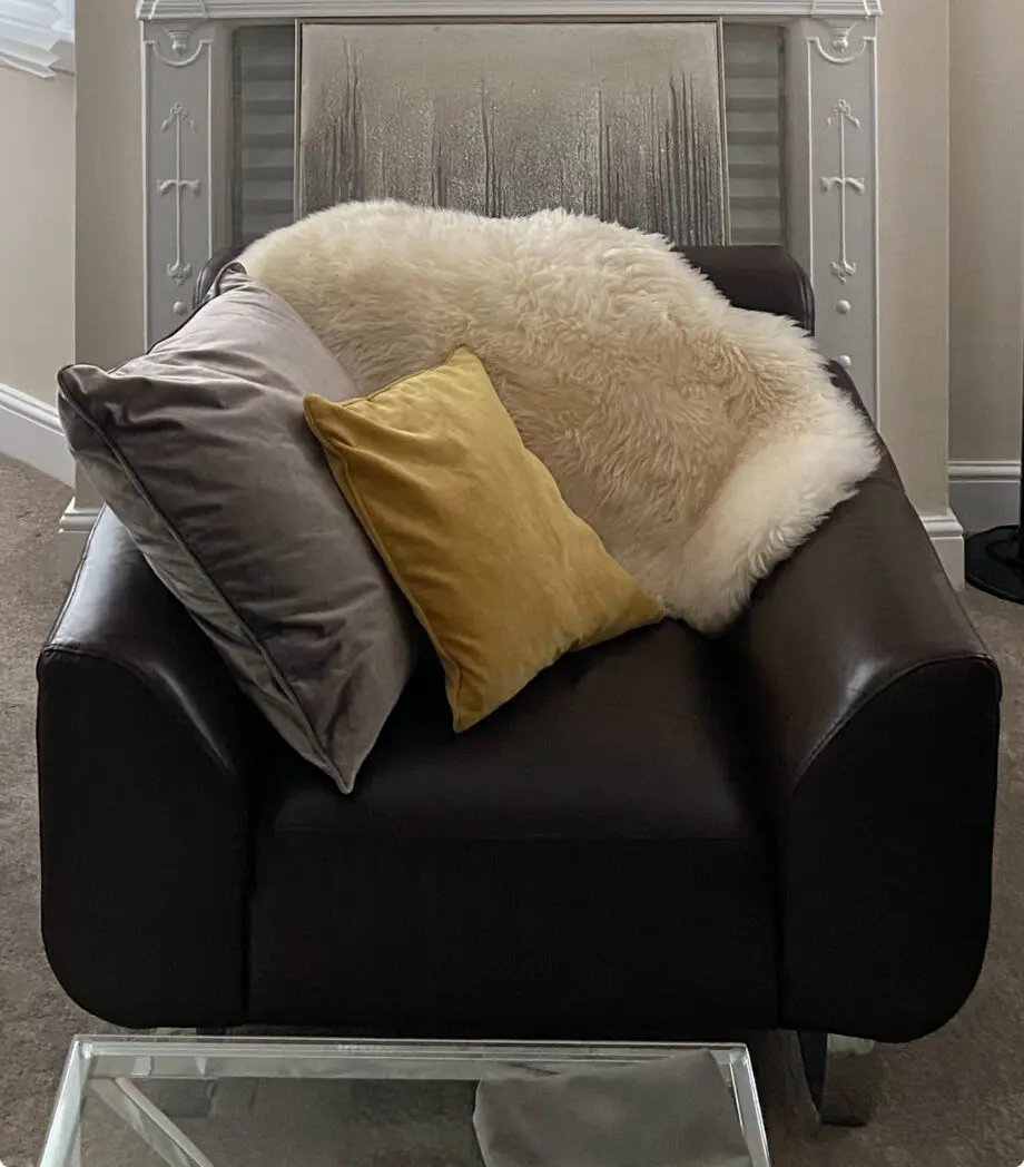 Brown Leather DFS Hardy 3 seater sofa and arm chair