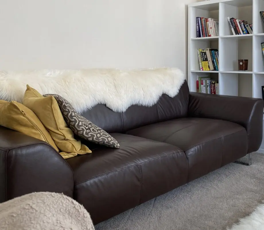 Brown Leather DFS Hardy 3 seater sofa and arm chair