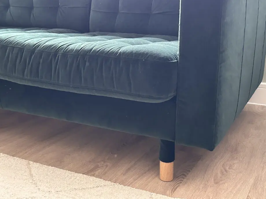 LANDSKRONA 2-seat sofa, Djuparp dark green/wood