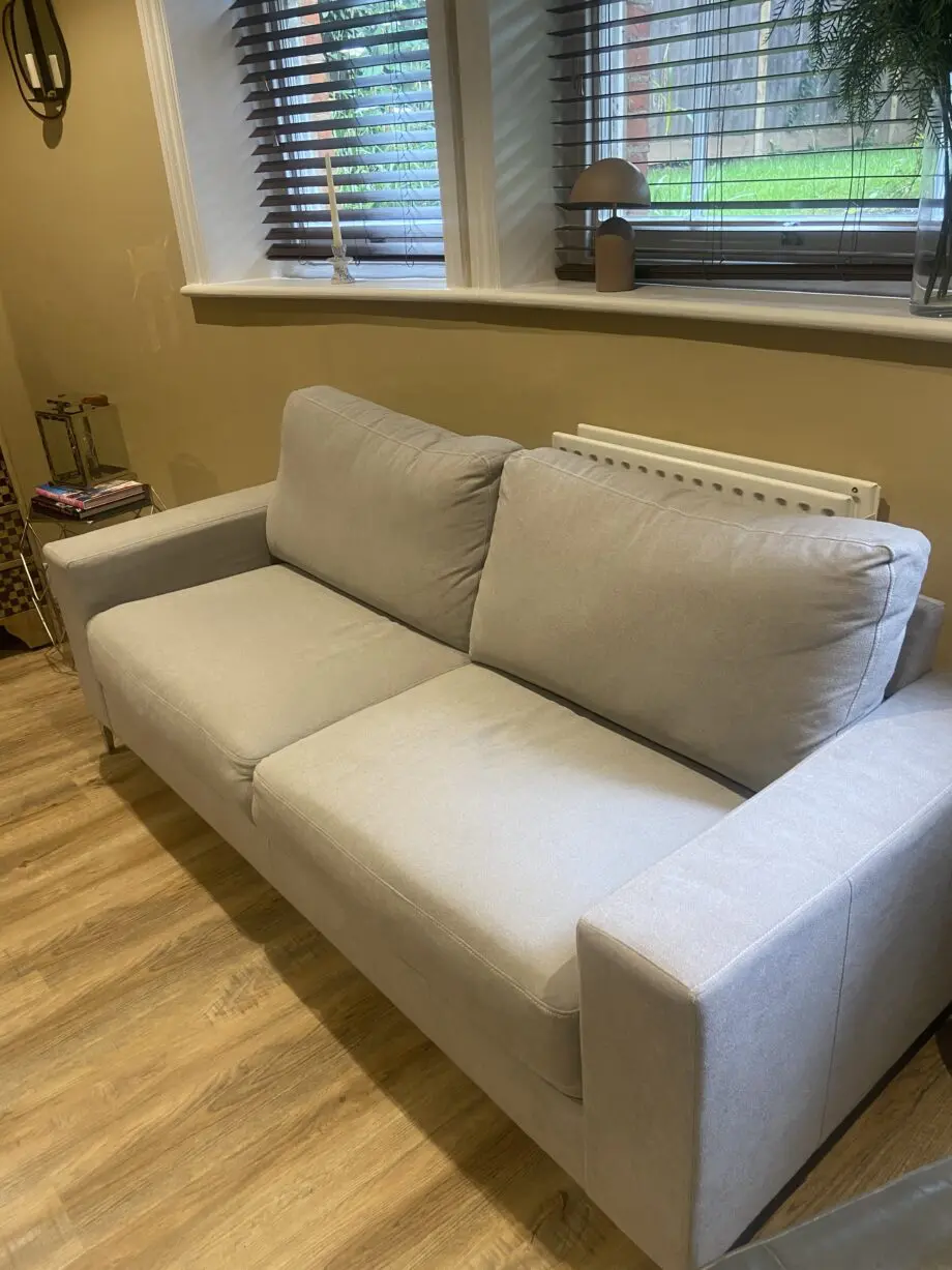 Furniture And Choice: Baltimore 3 Seater Sofa, Dove Grey Classic Plush Fabric