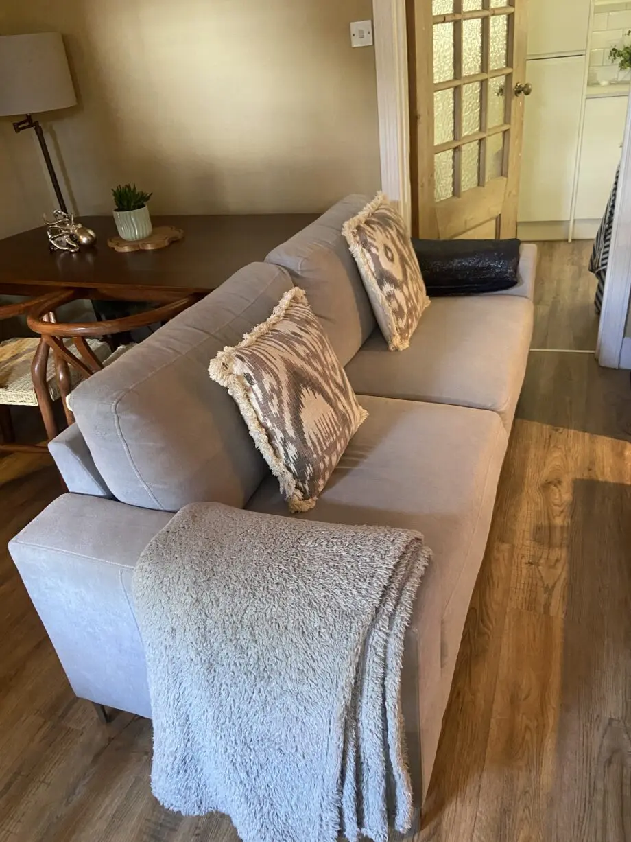 Furniture And Choice: Baltimore 3 Seater Sofa, Dove Grey Classic Plush Fabric