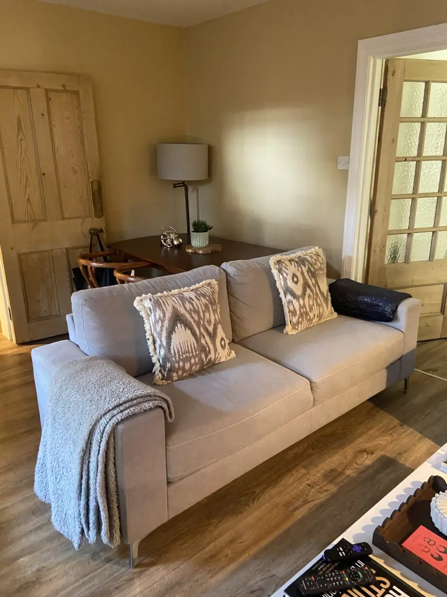 Furniture And Choice: Baltimore 3 Seater Sofa, Dove Grey Classic Plush Fabric