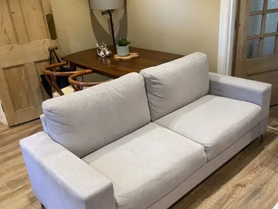 Furniture And Choice: Baltimore 3 Seater Sofa, Dove Grey Classic Plush Fabric