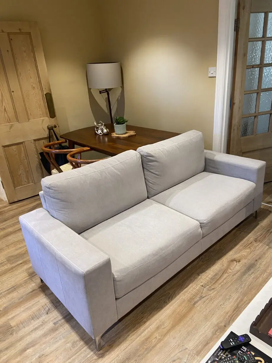 Furniture And Choice: Baltimore 3 Seater Sofa, Dove Grey Classic Plush Fabric