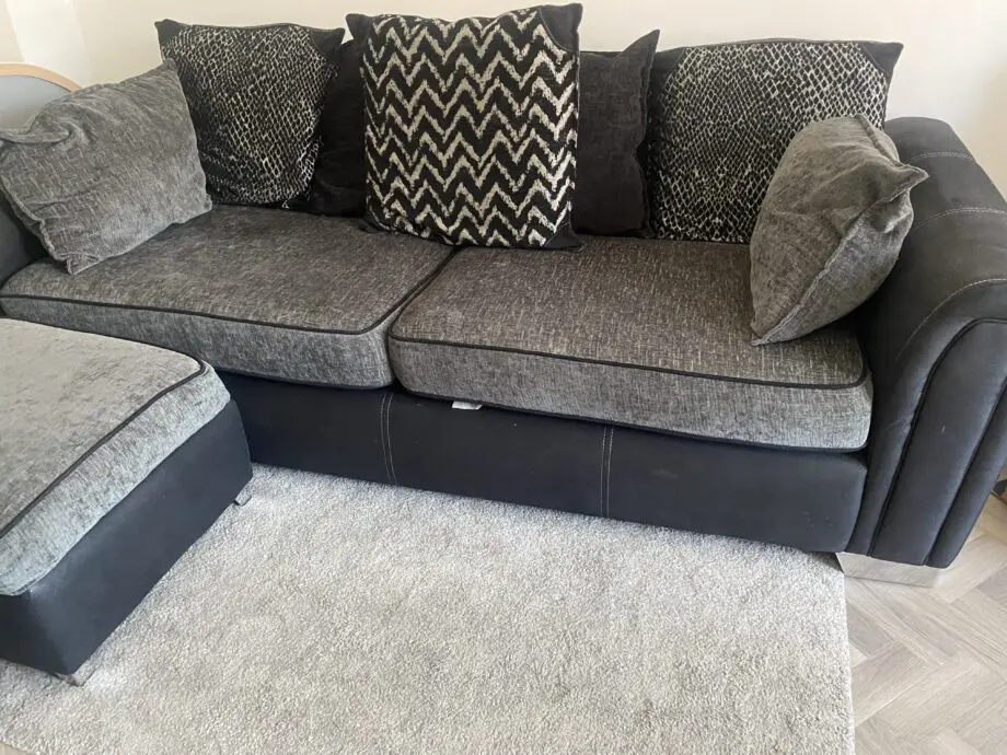 DFS Cayanne sofa and footstool