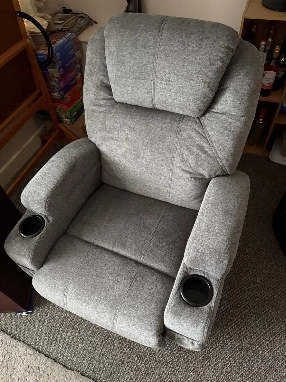 Grey electric reclining assisting chair