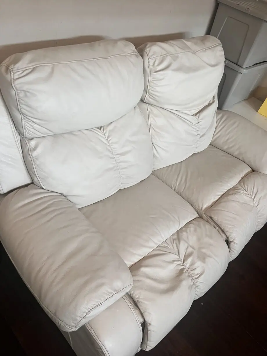 DFS Cream Fully recline electric 2 seater sofa