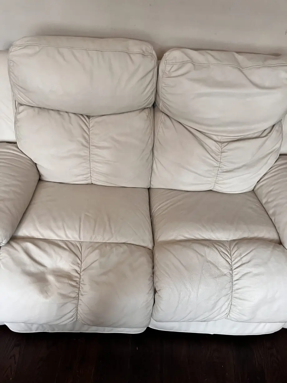 DFS Cream Fully recline electric 2 seater sofa