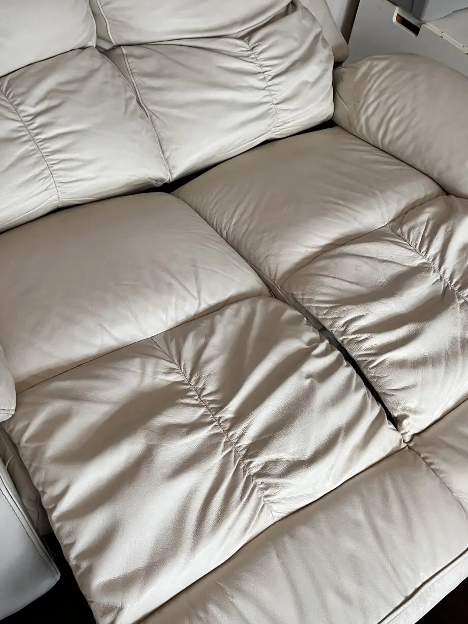 DFS Cream Fully recline electric 2 seater sofa
