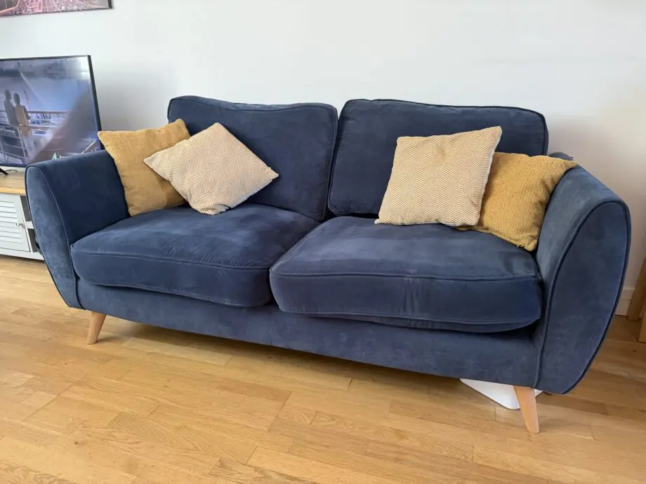 Blue DFS 3 seater sofa