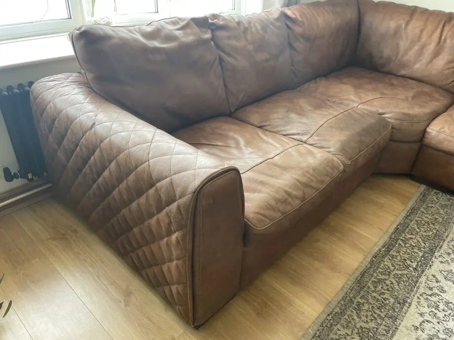 Sofology Mazzini Utah Tan Leather 2 Corner 2 Sofa