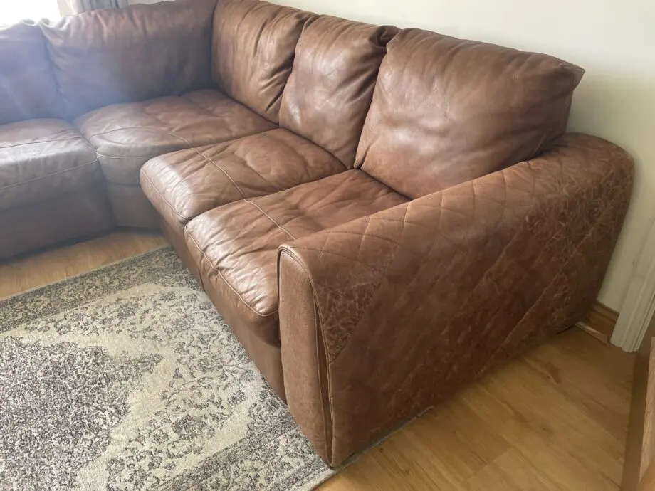 Sofology Mazzini Utah Tan Leather 2 Corner 2 Sofa