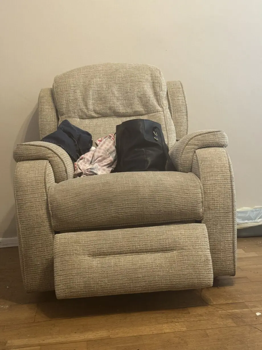 Parker knoll manual recliner. Believed to be the Dakota/boston range. Beige/sand coloured.