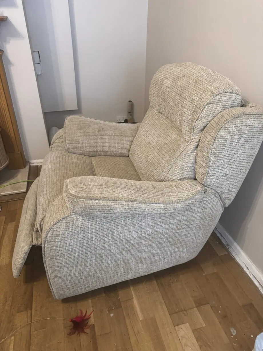 Parker knoll manual recliner. Believed to be the Dakota/boston range. Beige/sand coloured.
