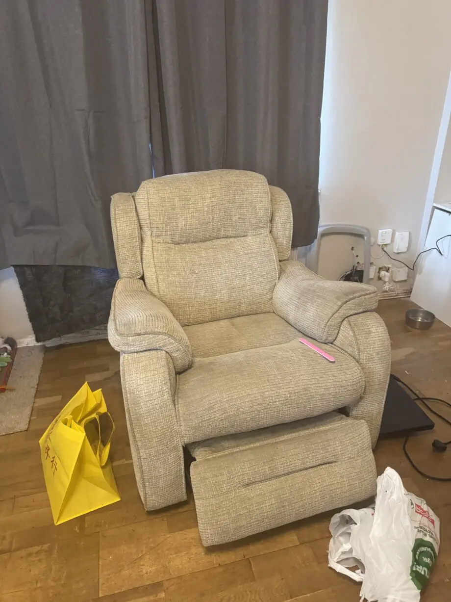 Parker knoll manual recliner. Believed to be the Dakota/boston range. Beige/sand coloured.