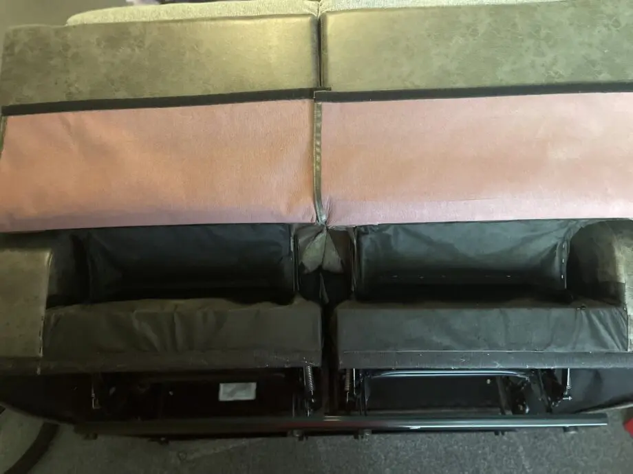 2x 2 seater reclining sofas