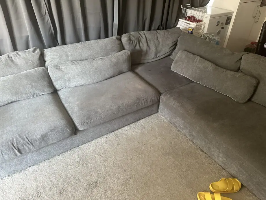 Grey L shape sofa