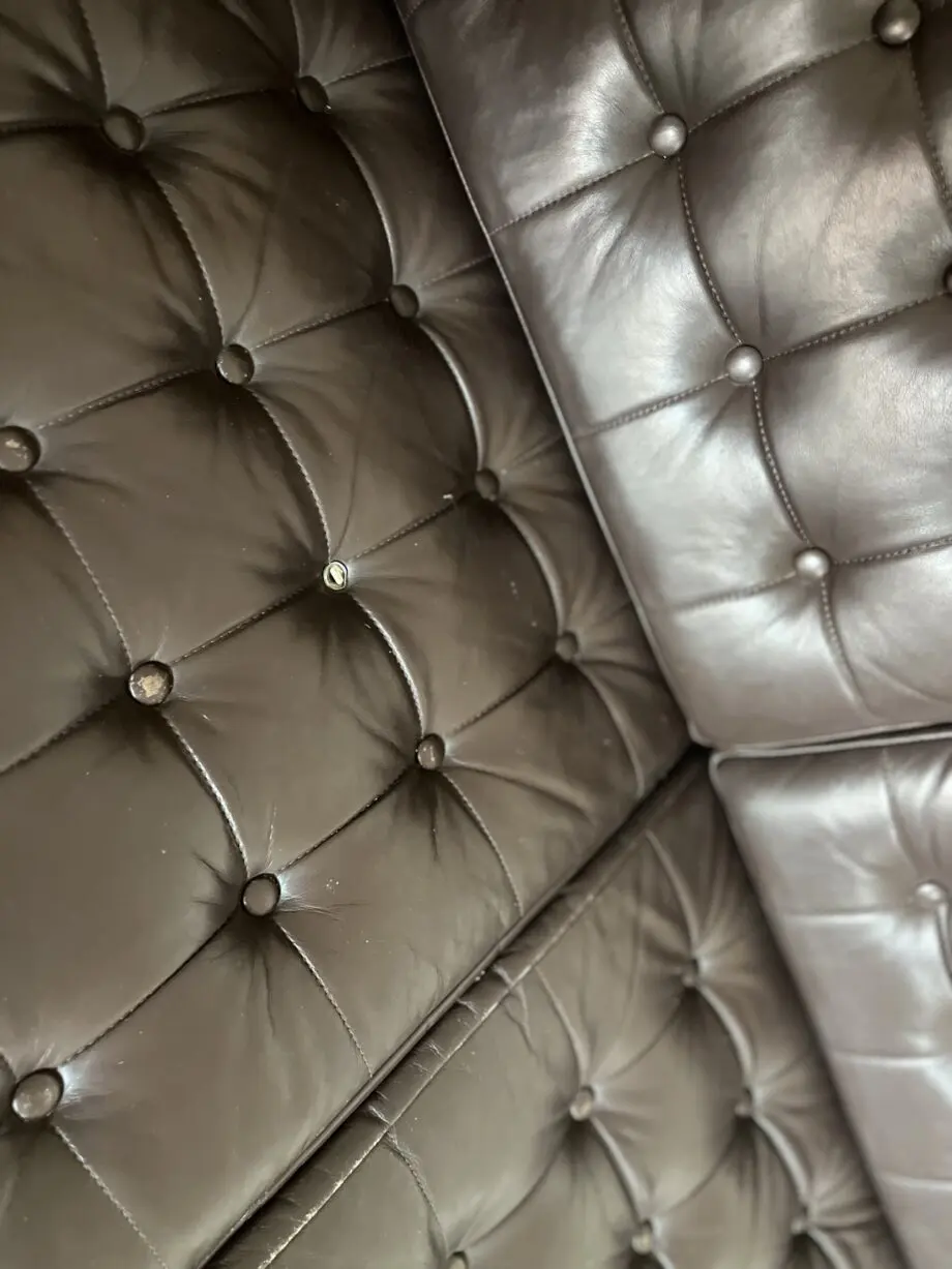 Brown Leather Bespoke 3 Seater Leather Sofa circa 2006 by Loft Leeds