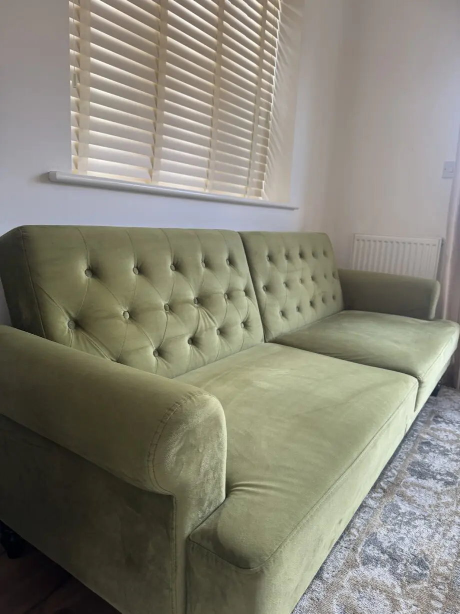 Daals Hanney 3-Seater Chesterfield, 3-Seats/1.5 Bed - Moss Green Velvet