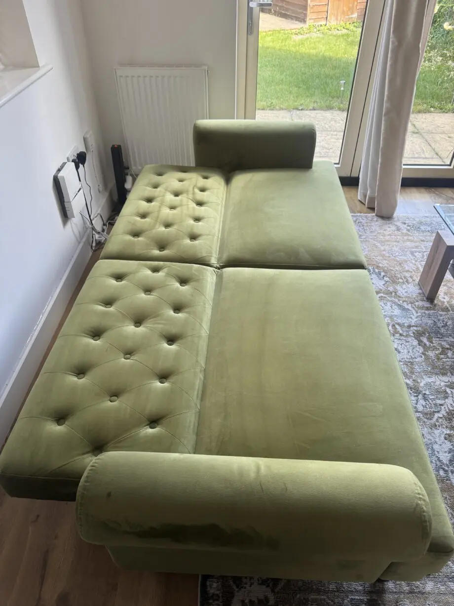 Daals Hanney 3-Seater Chesterfield, 3-Seats/1.5 Bed - Moss Green Velvet