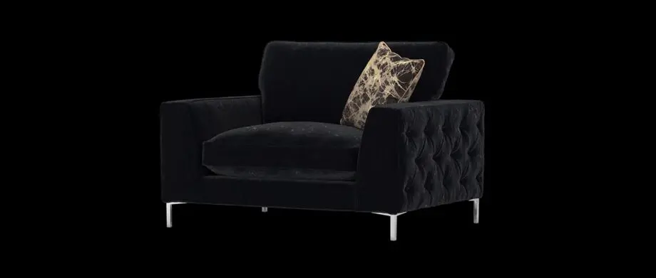 Rococo 2 Seater Sofa/ Full Back/ Foam Seat And Love Seat