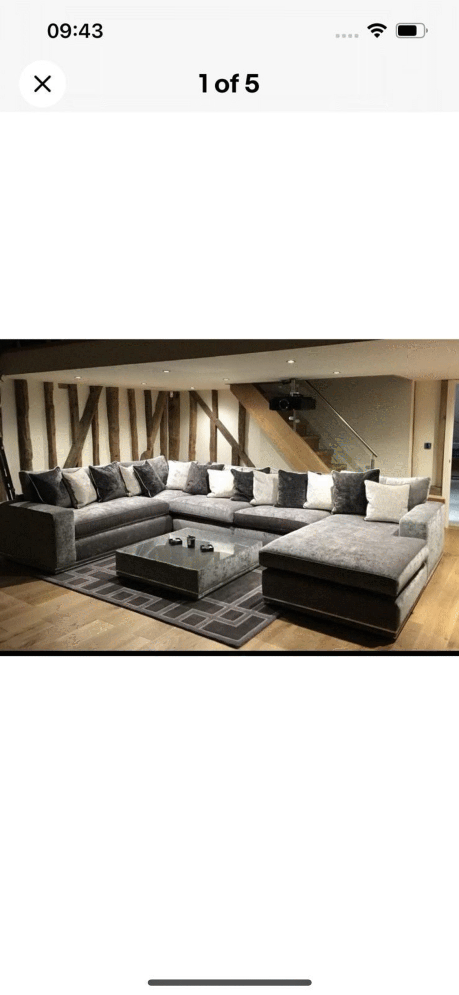 Beautiful Bespoke U-shaped sofa