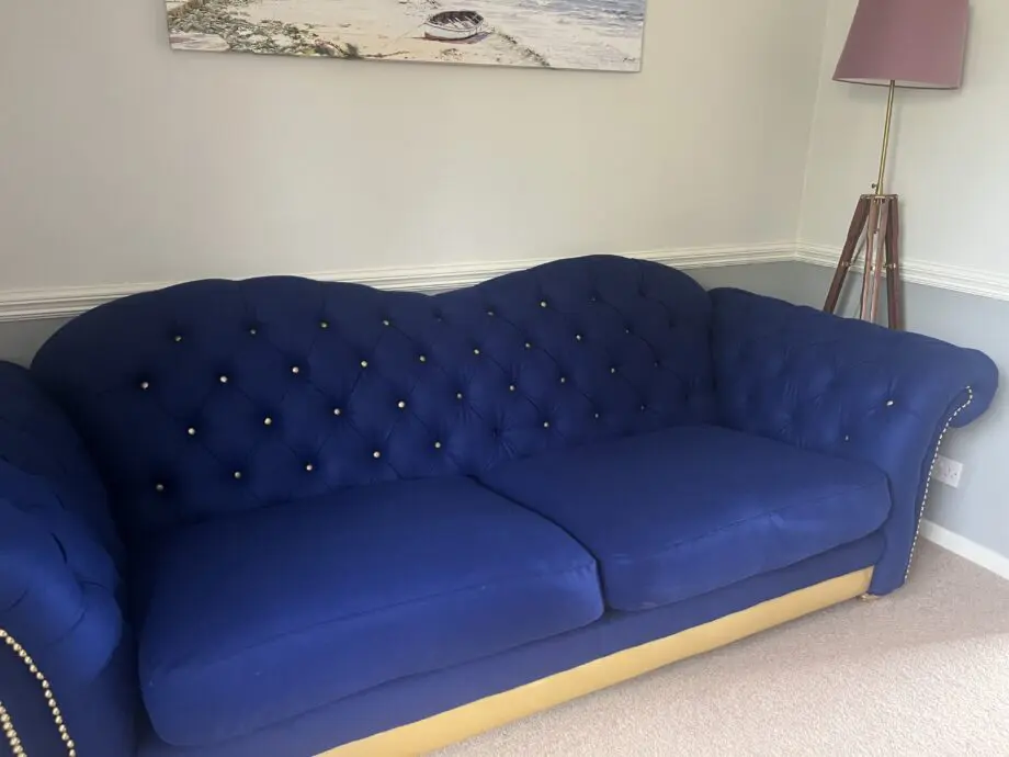 Sofa Brittania DFS limited olimpic games edition newly upholstered