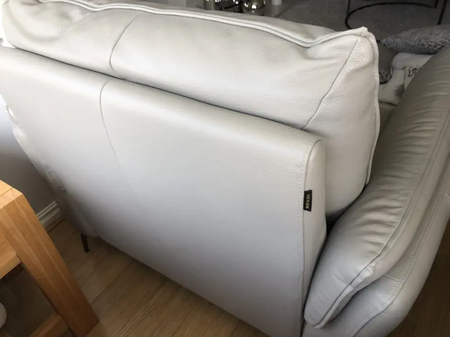 2seater sofa & snuggle chair in grey Italian leather