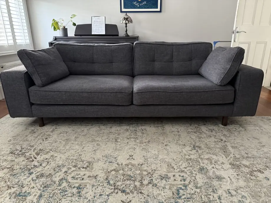 MADE 3 seater grey wool sofa