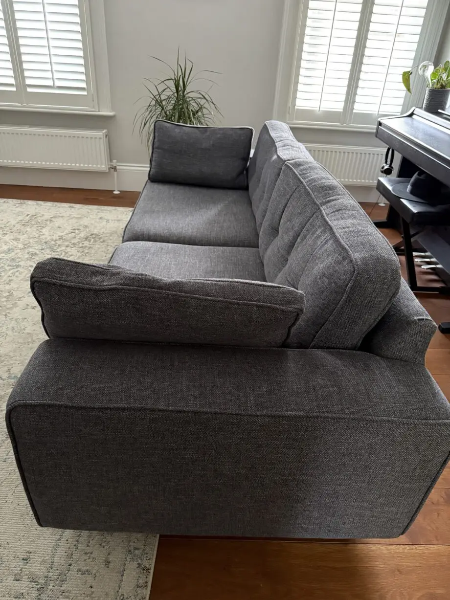 MADE 3 seater grey wool sofa