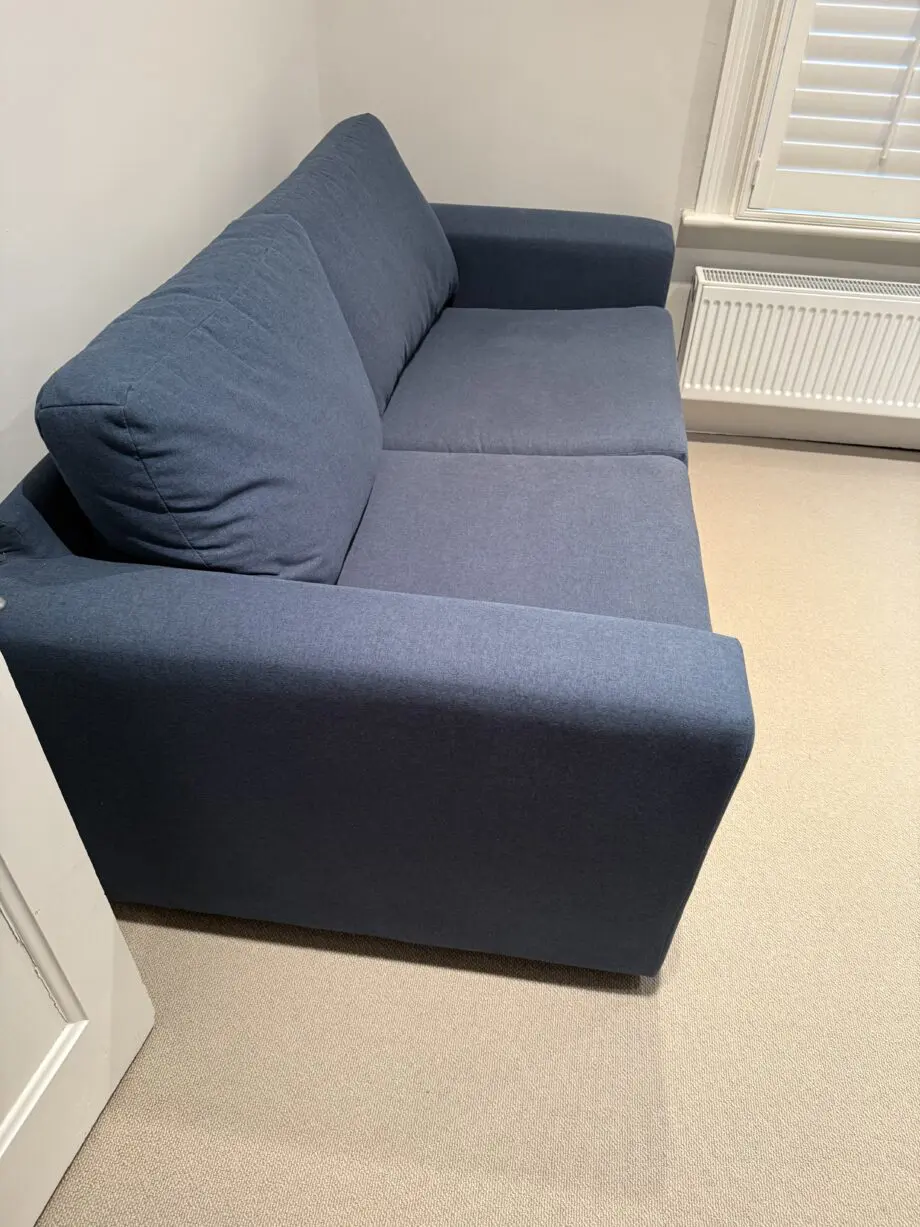 MADE Double sofa bed in blue