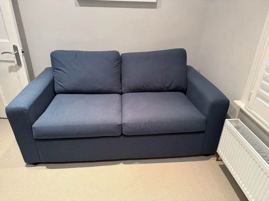 MADE Double sofa bed in blue