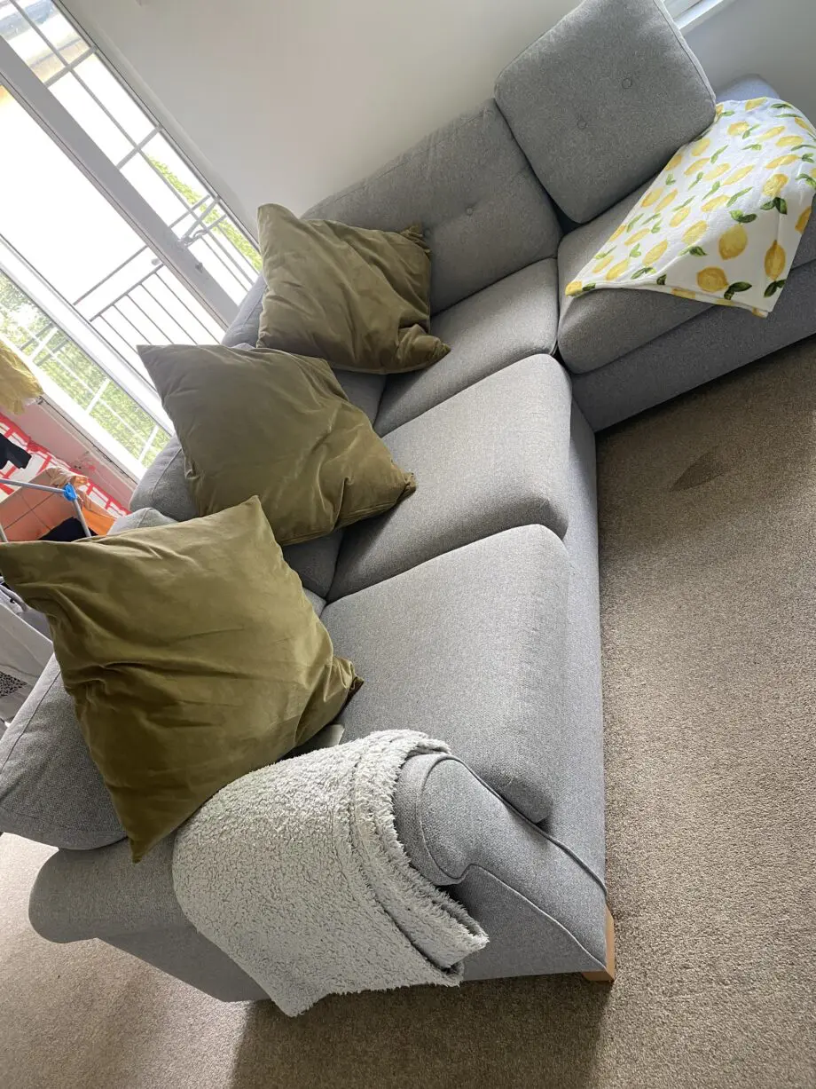 DFS grey Lilah left hand facing corner sofa
