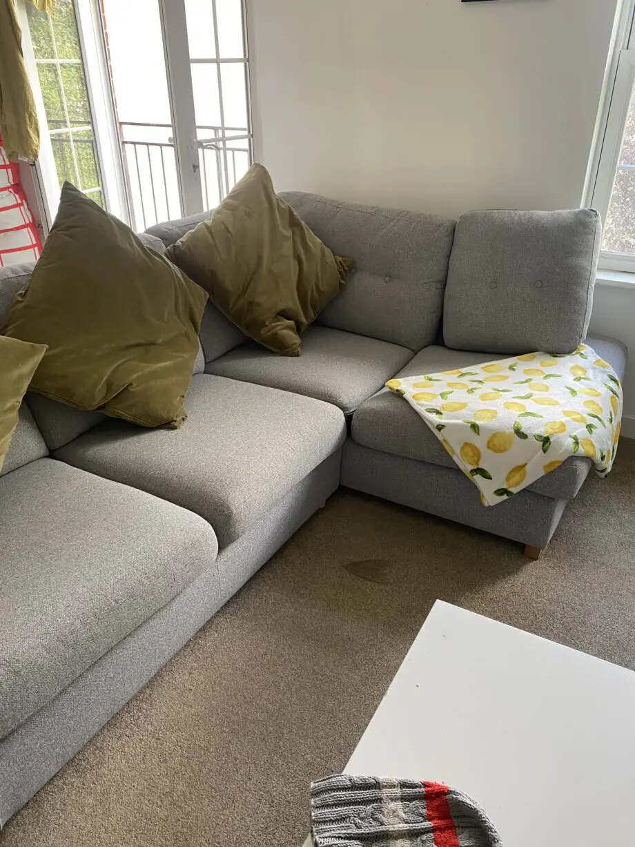 DFS grey Lilah left hand facing corner sofa