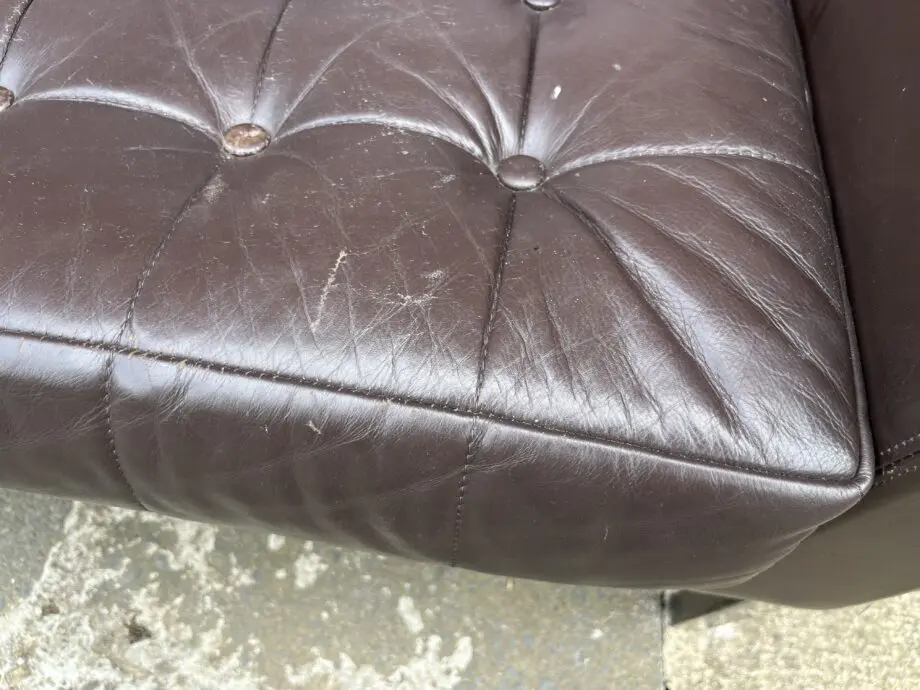 Brown Leather Bespoke 3 Seater Leather Sofa circa 2006 by Loft Leeds