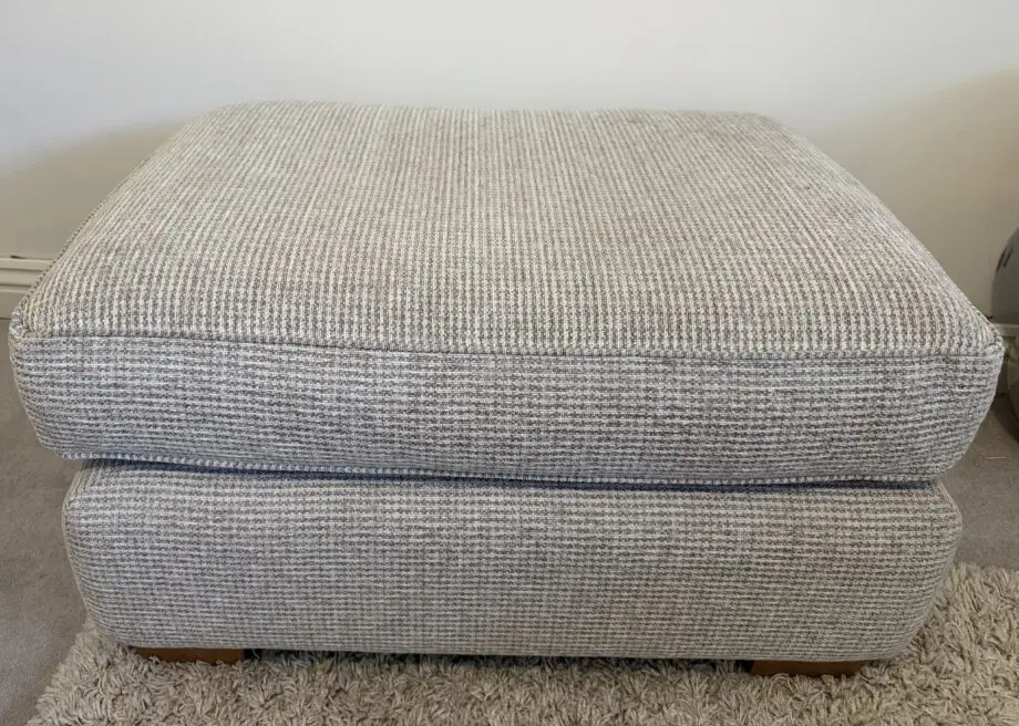 Sofology Rosia 2 Seater Sofa and pouffe Oatmeal Padstow Pumice