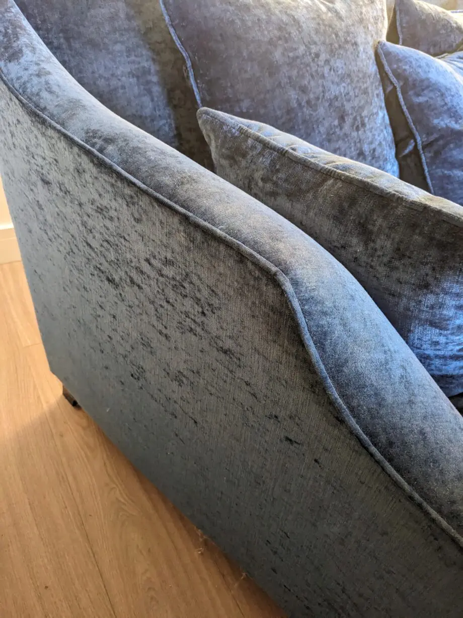 Blue Velvet Settee