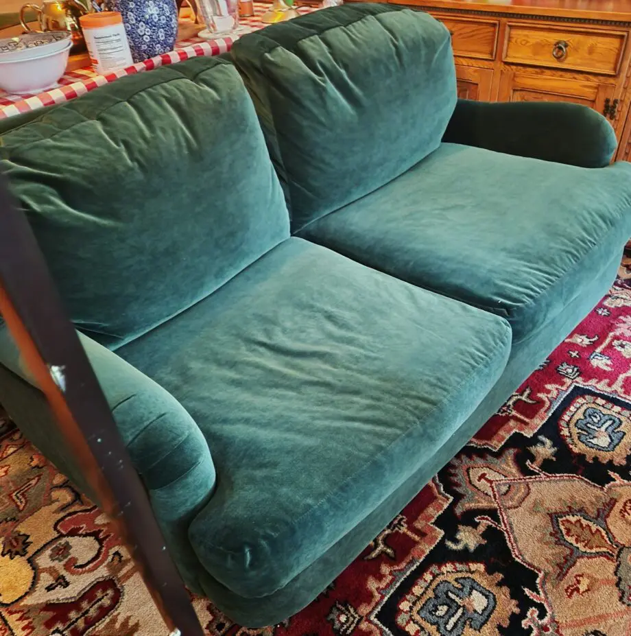 Loaf: green 2 seater 'Jonesey' sofa