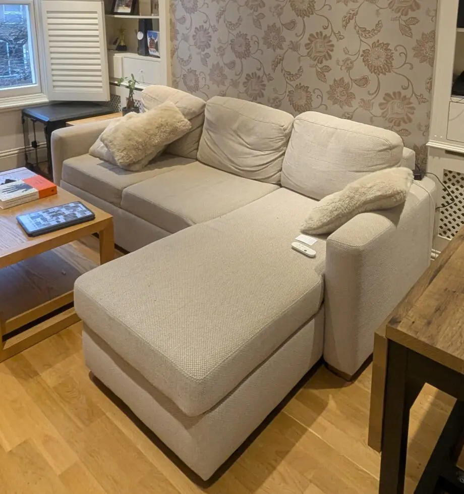 John Lewis Grey Sacha Chaise Sofa Bed with Storage