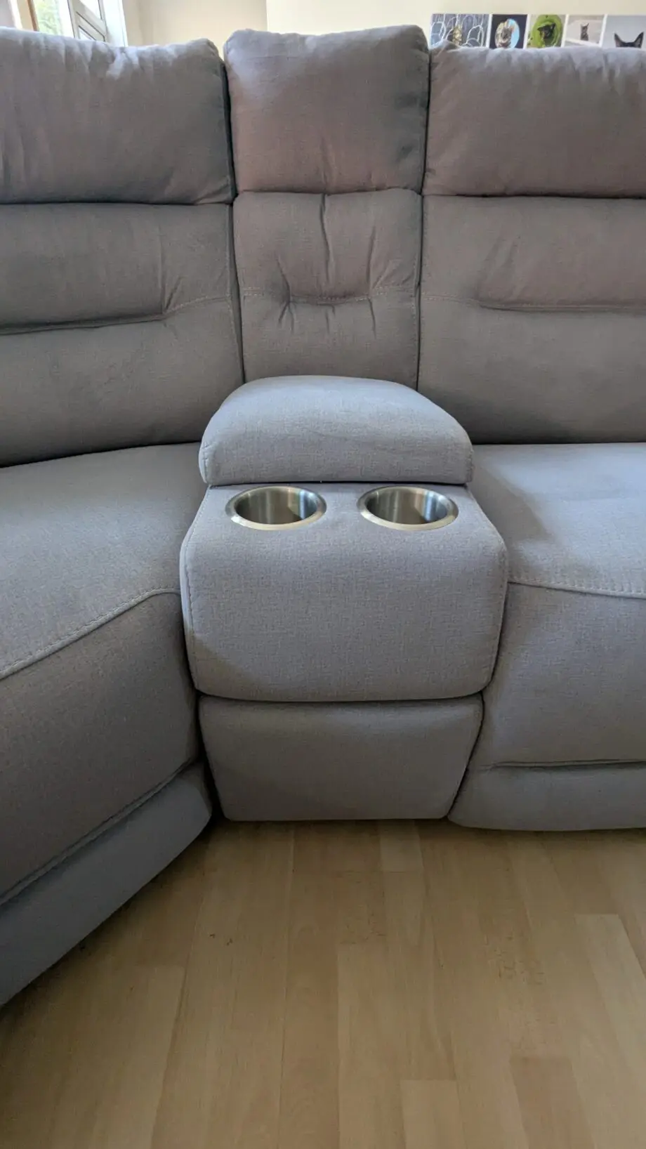 Mosey Light Grey Large Power Recliner Corner Sofa