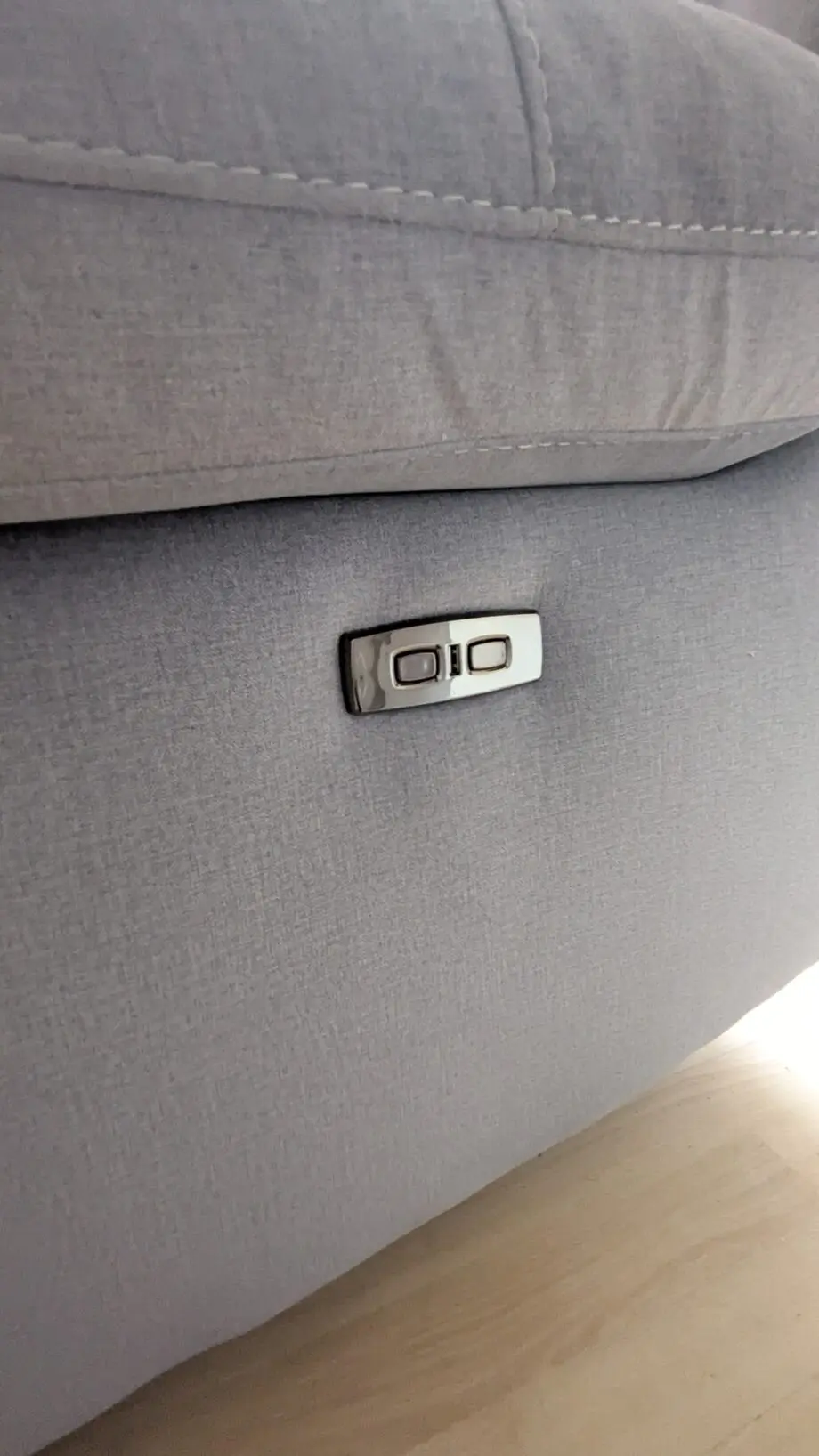 Mosey Light Grey Large Power Recliner Corner Sofa