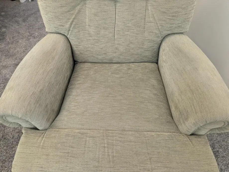 Beige light green armchair recliners