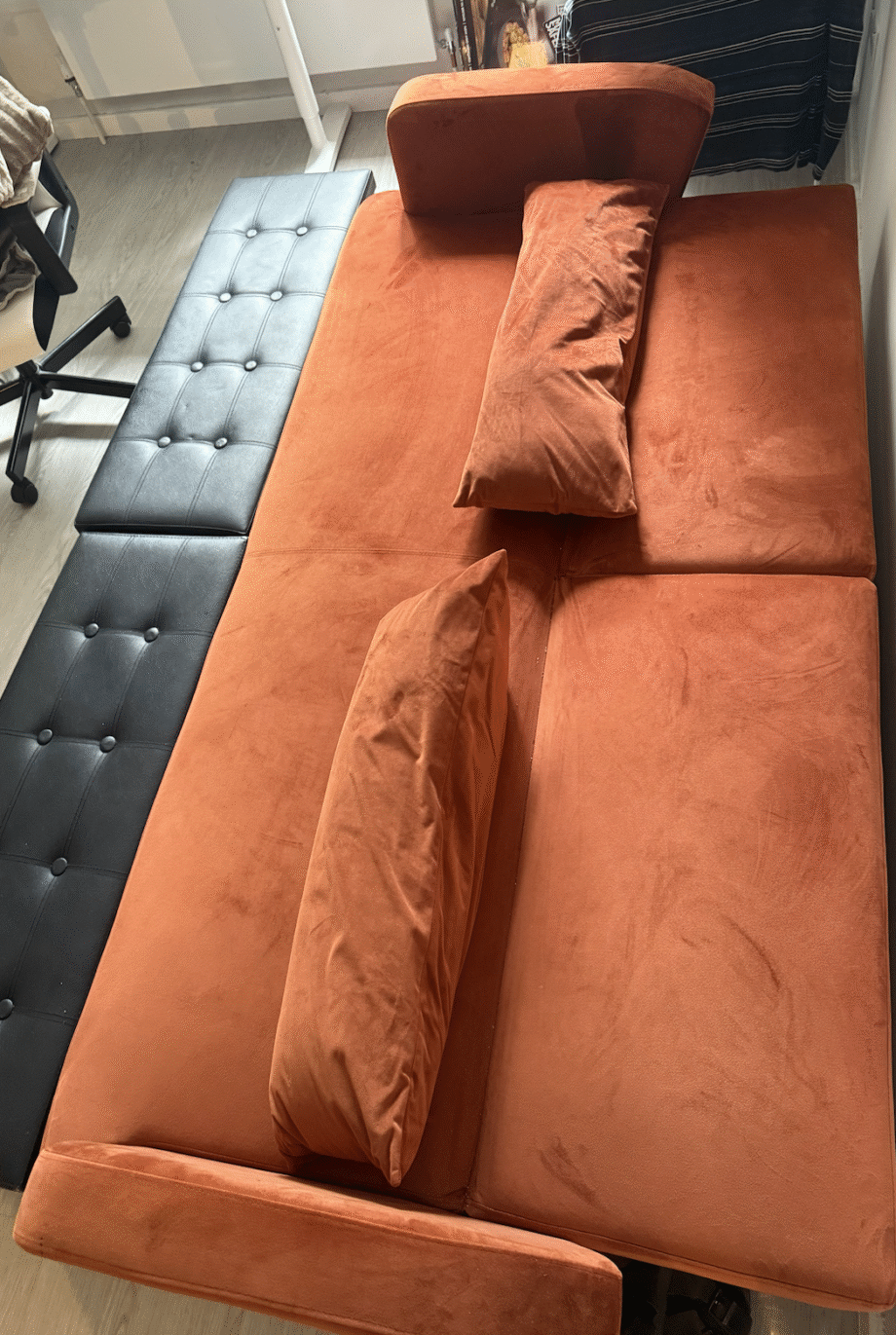 Habitat Andy Velvet Clic Clac Sofa Bed - Rust