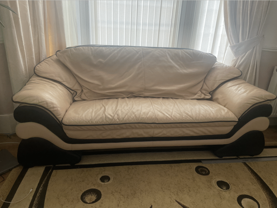 Italian 3-Seat Leather Sofa