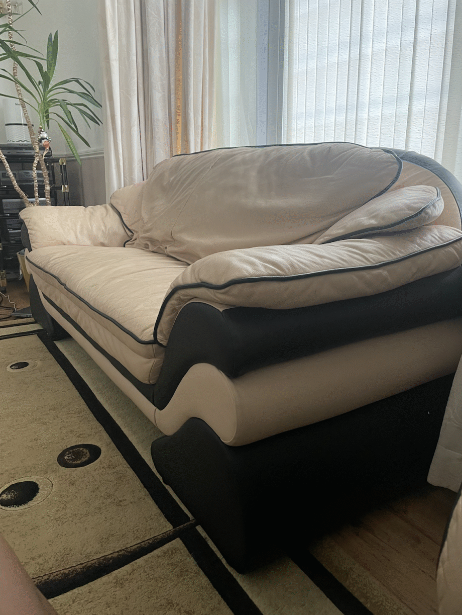 Italian 3-Seat Leather Sofa